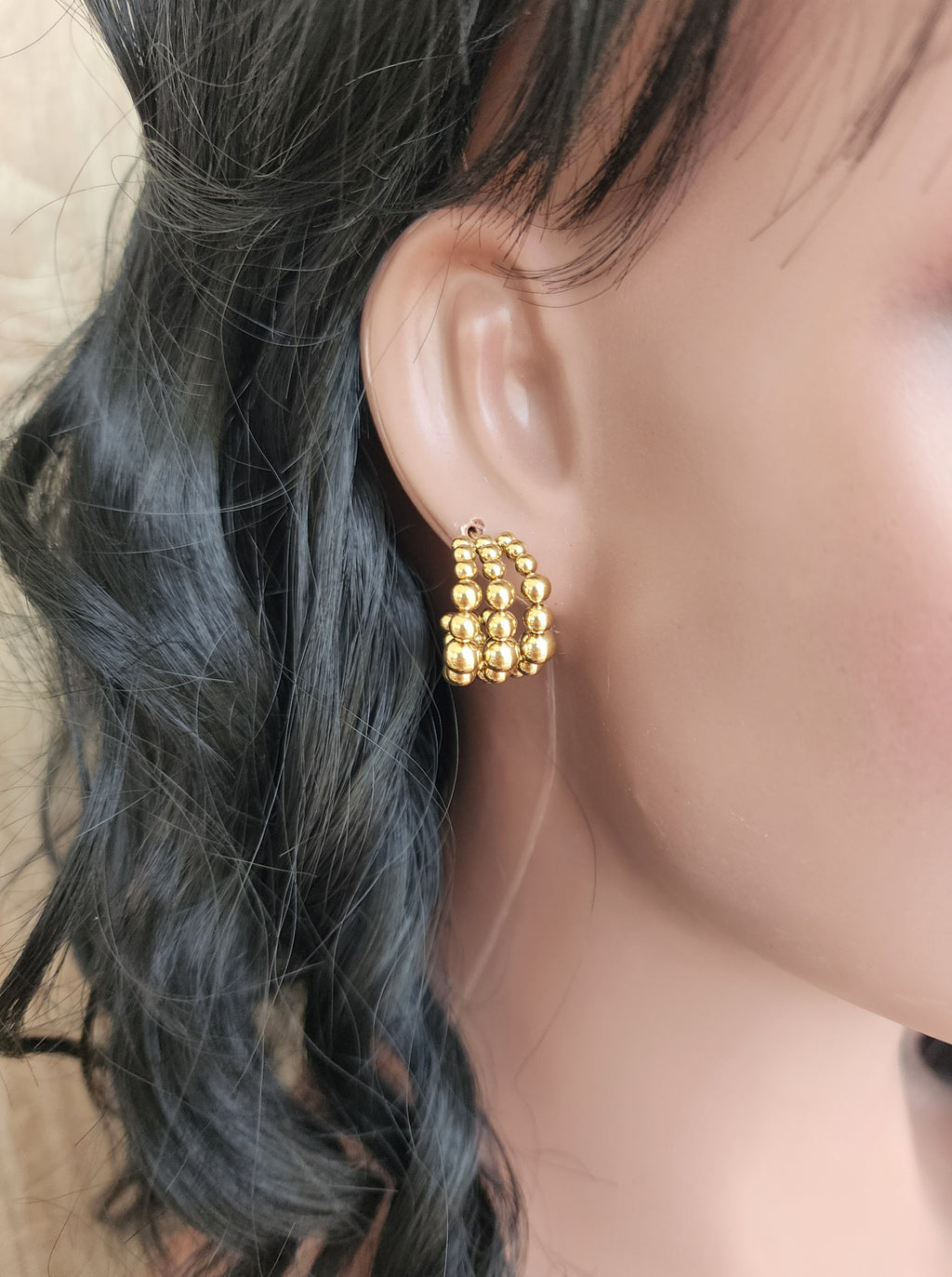 Boucles d'oreilles demi-créoles