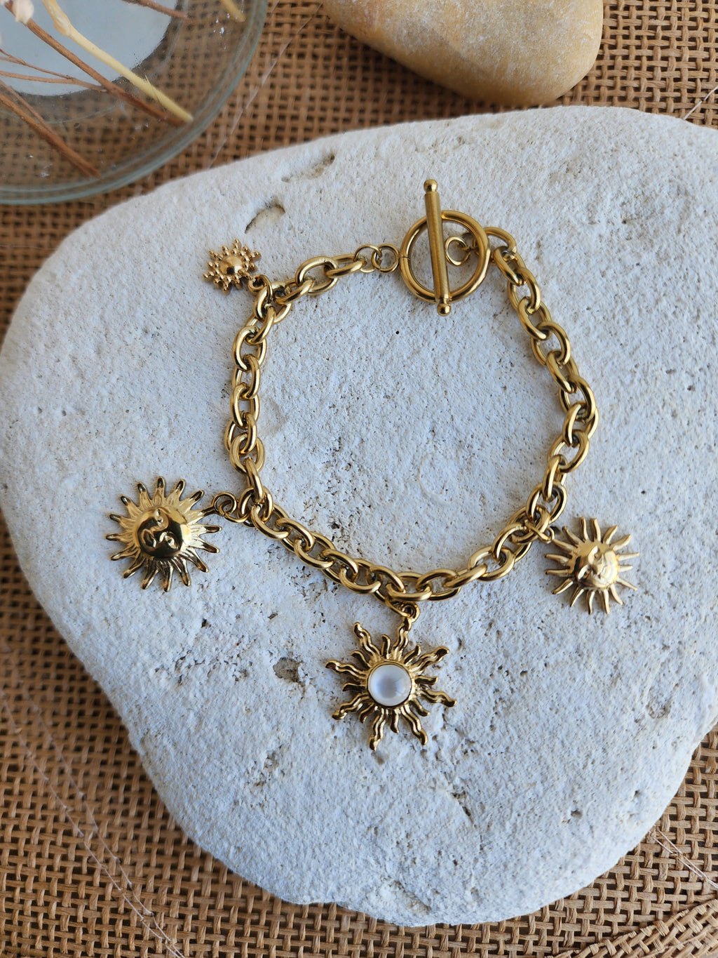Bracelet à breloques soleil