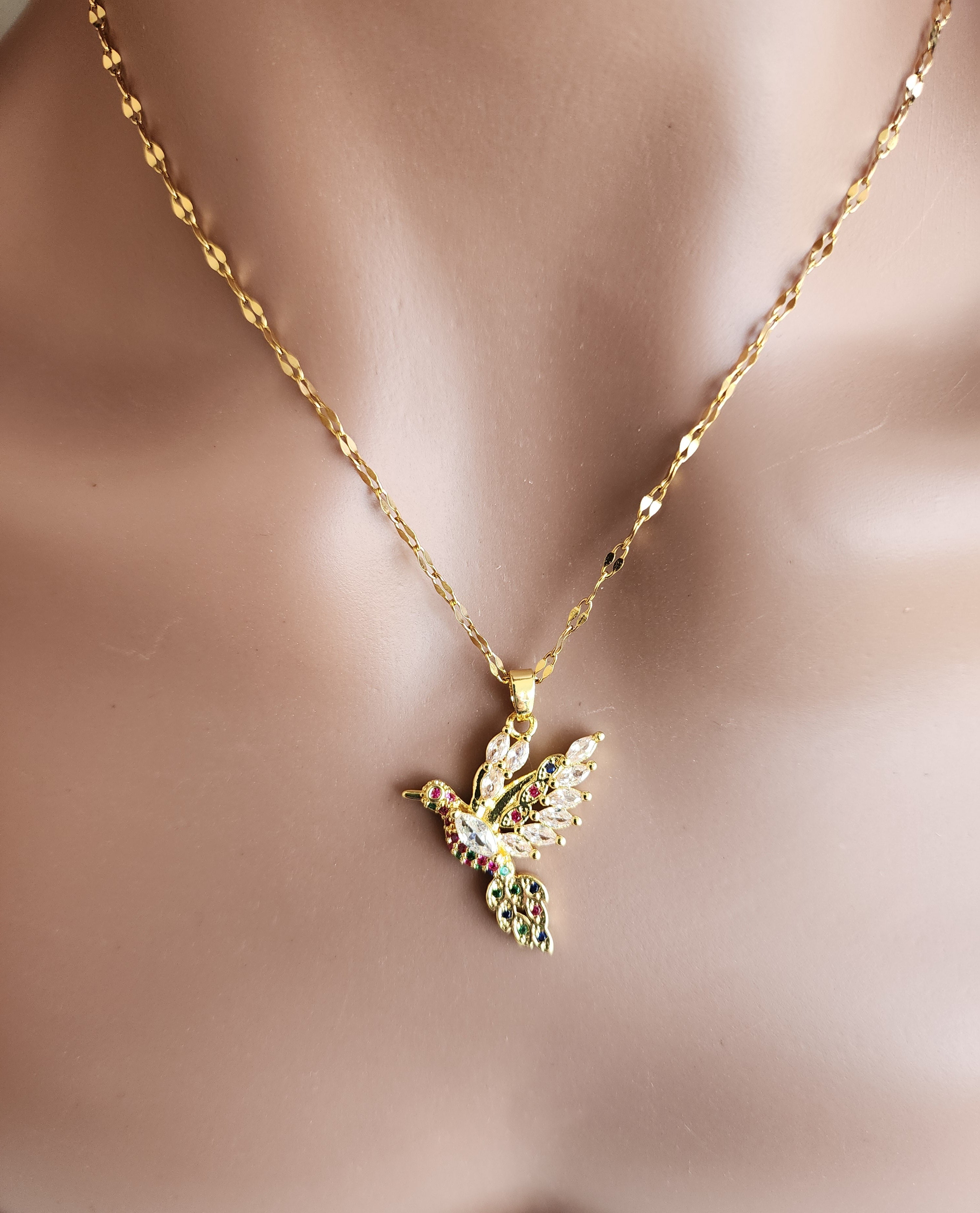 Collier pendentif colibri