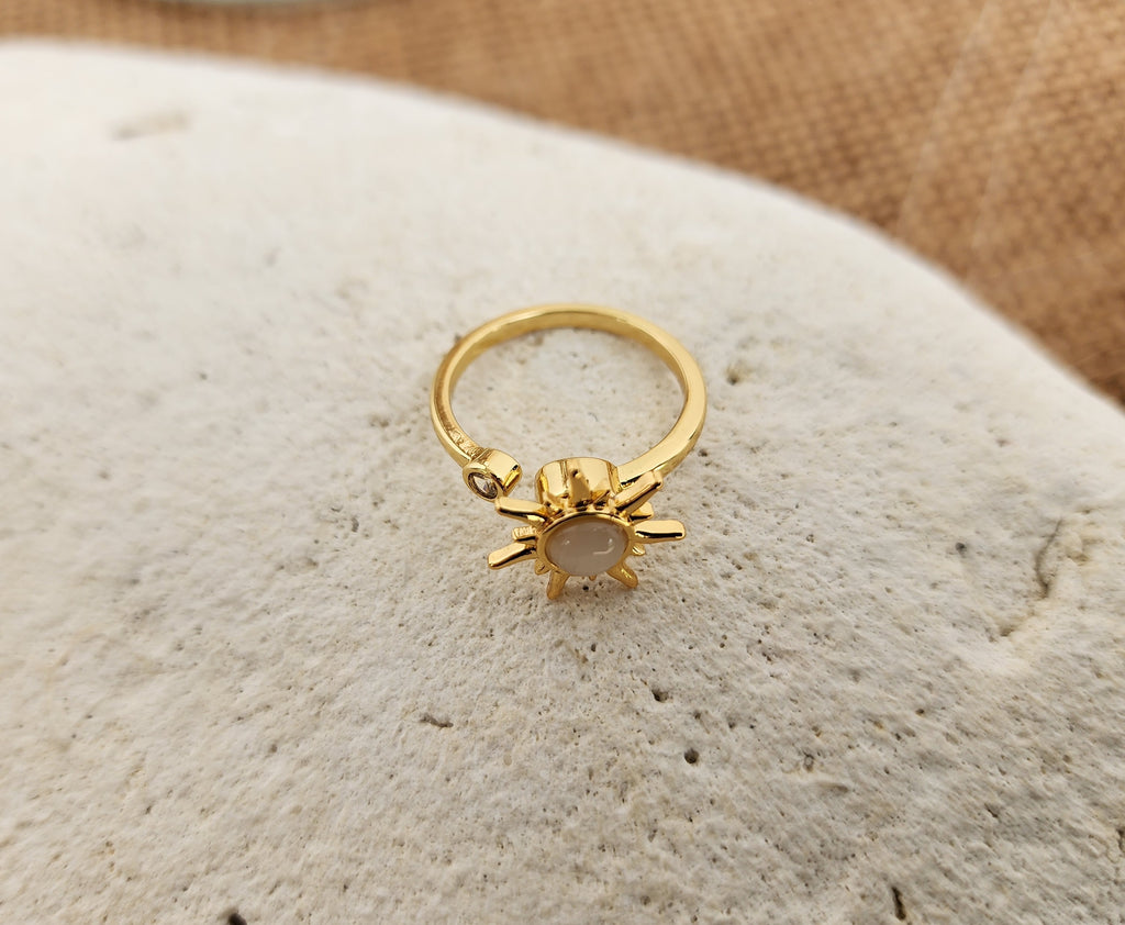 Bague ajustable tournante soleil