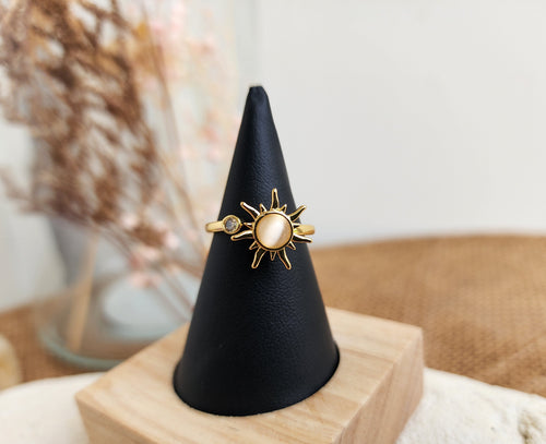 Bague ajustable tournante soleil