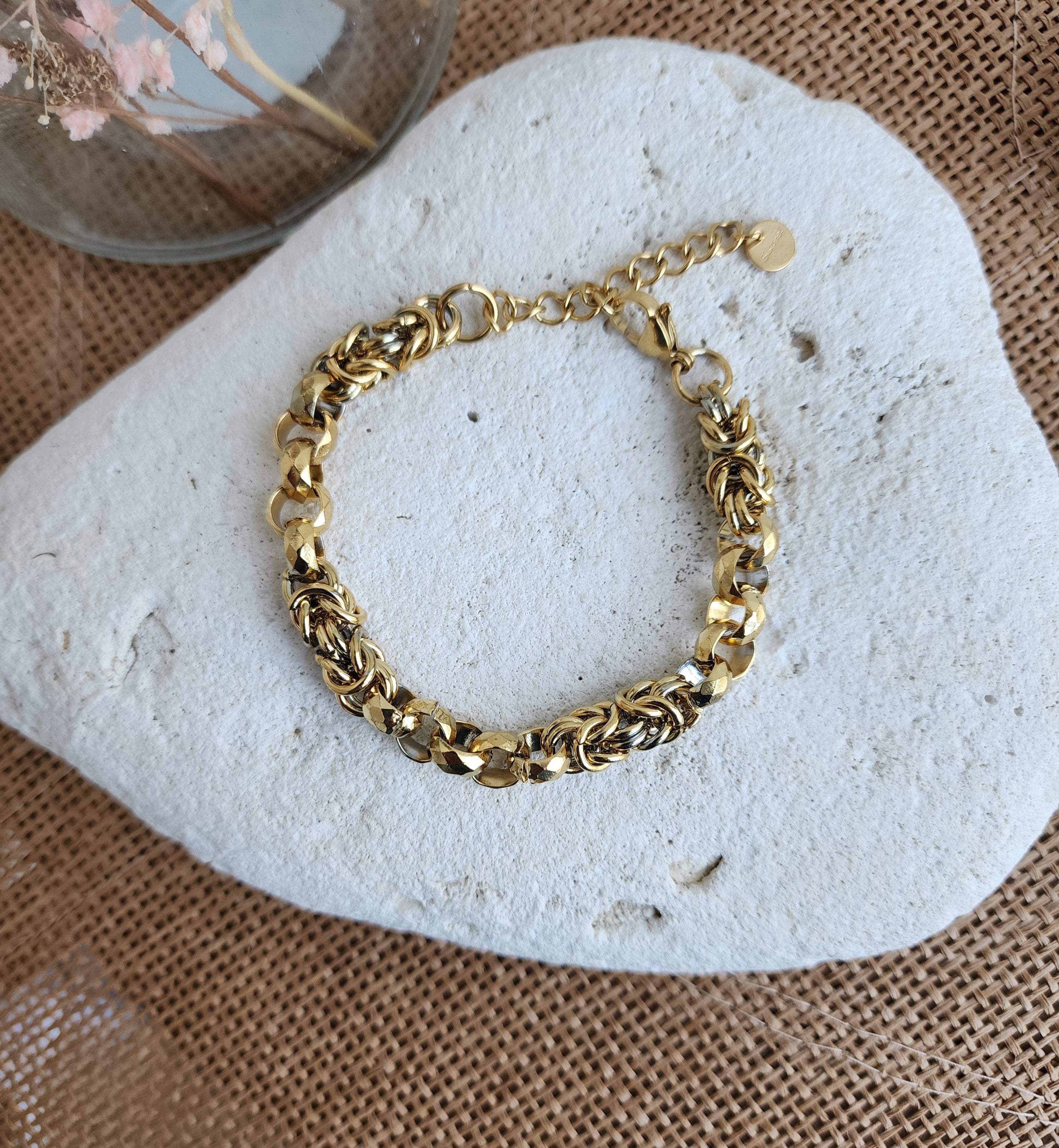 Bracelet a grosse maille