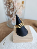 Bague ajustable perlée