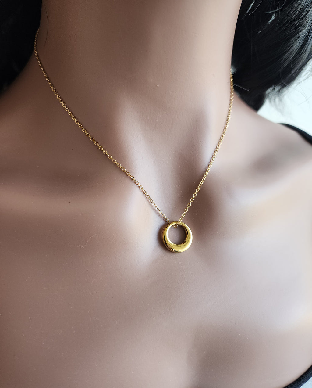 Collier pendentif anneau