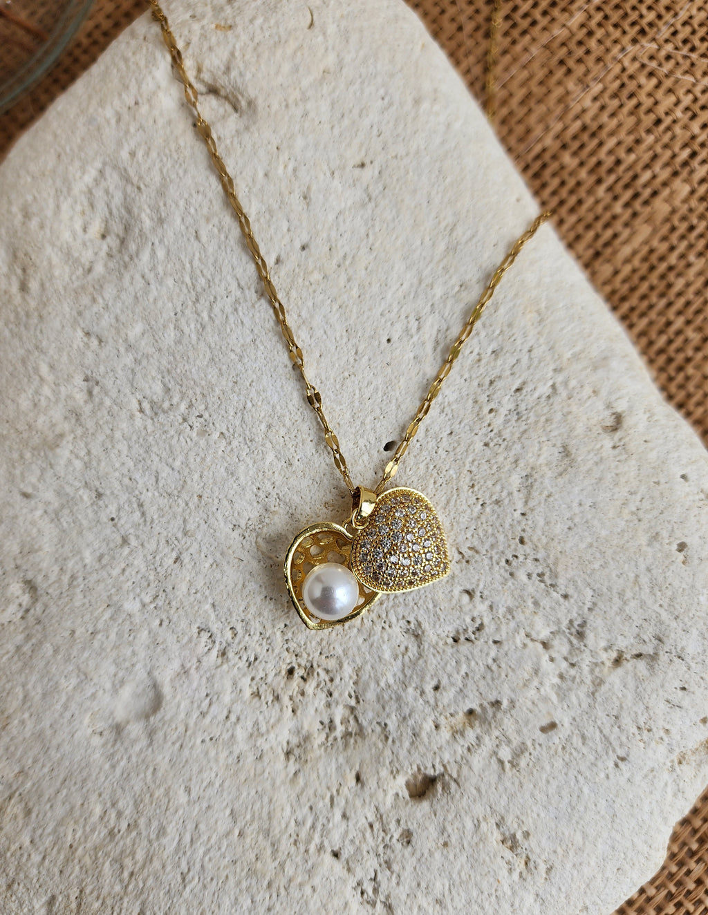 Collier pendentif cœur articulé