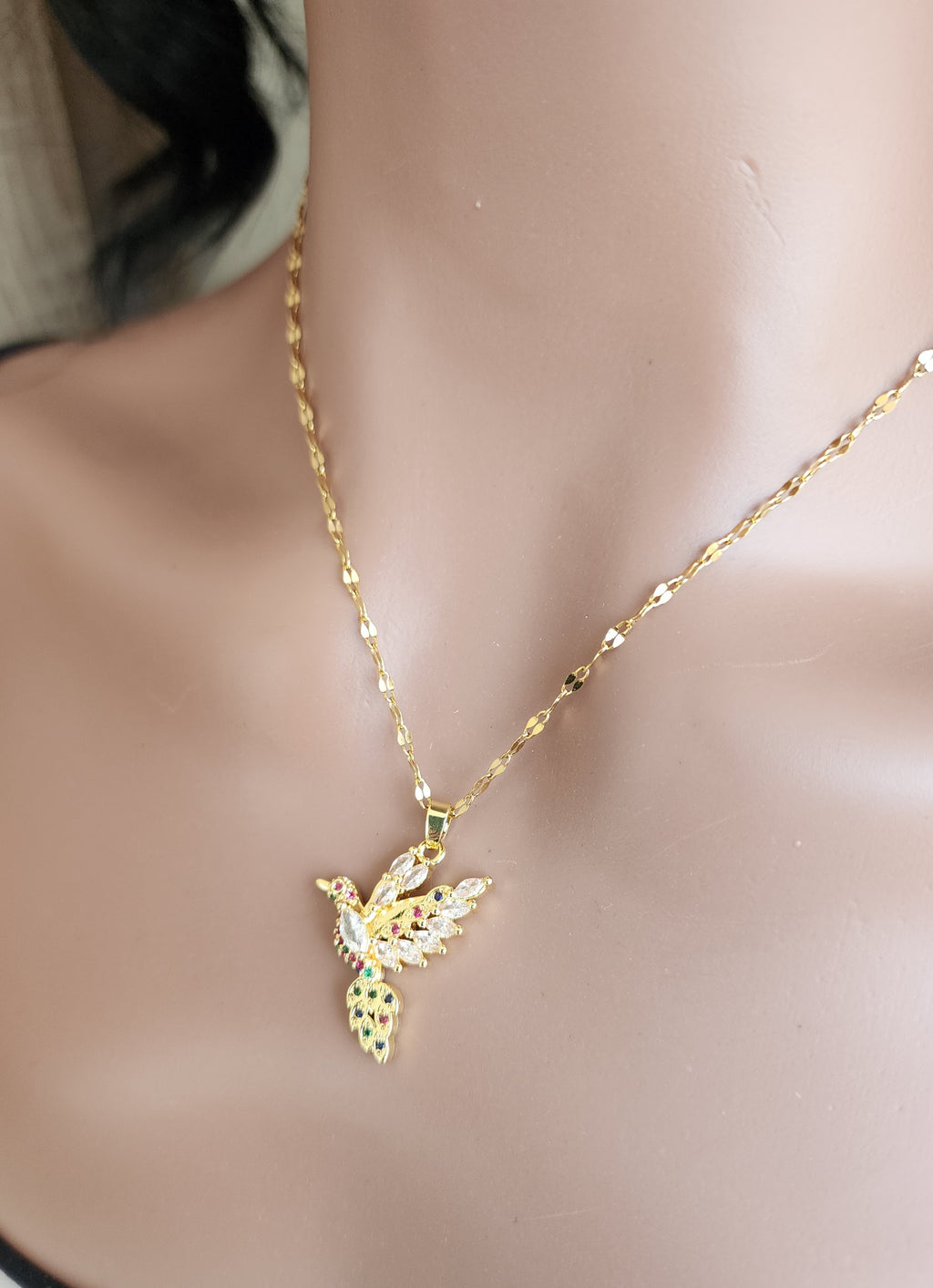 Collier pendentif colibri