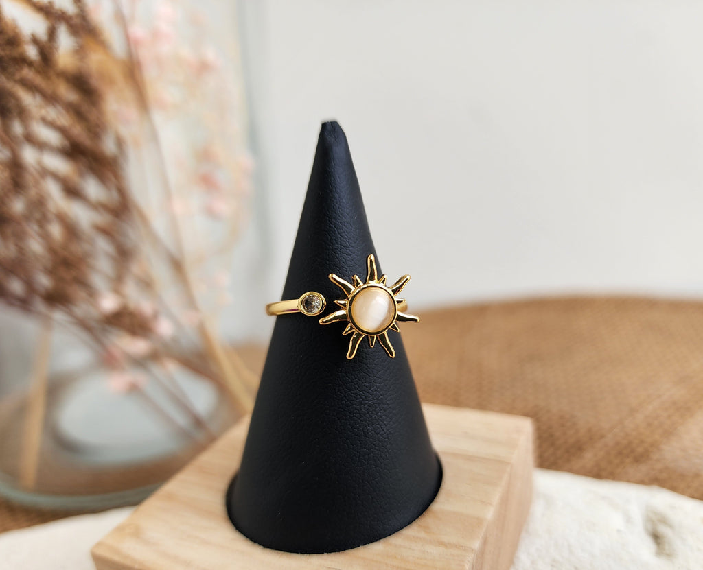 Bague ajustable tournante soleil