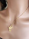 Collier pendentif colibri