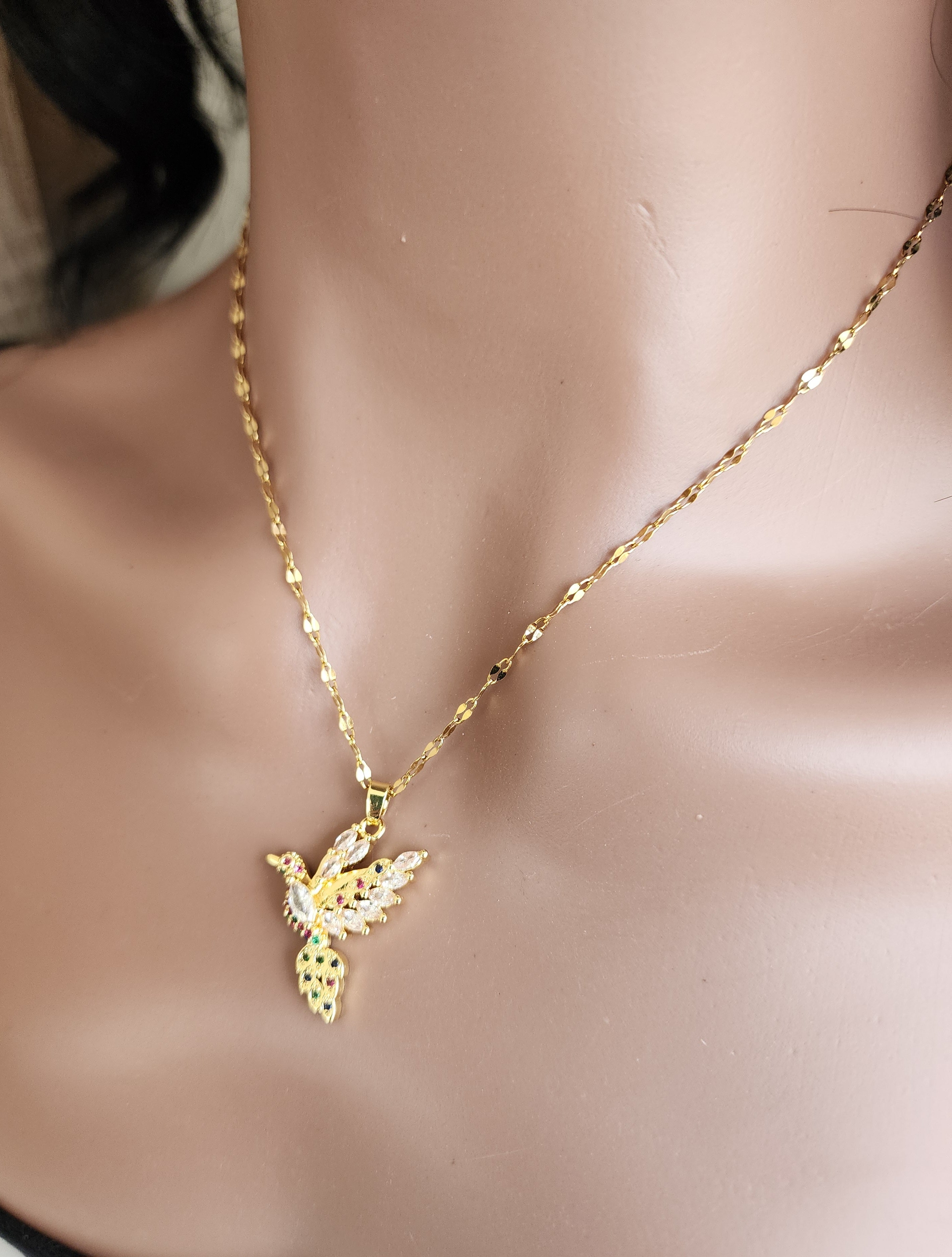 Collier pendentif colibri