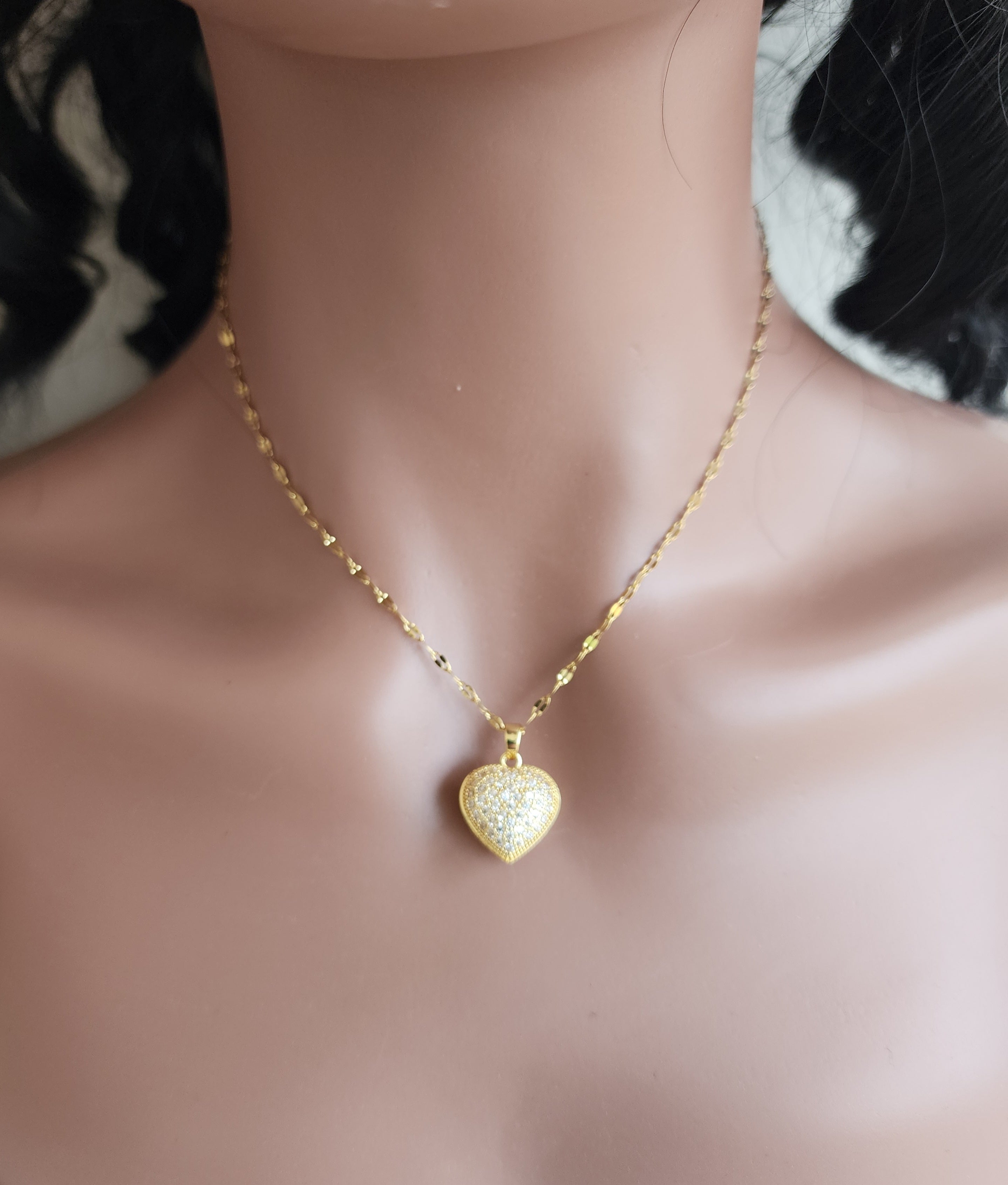 Collier pendentif cœur articulé