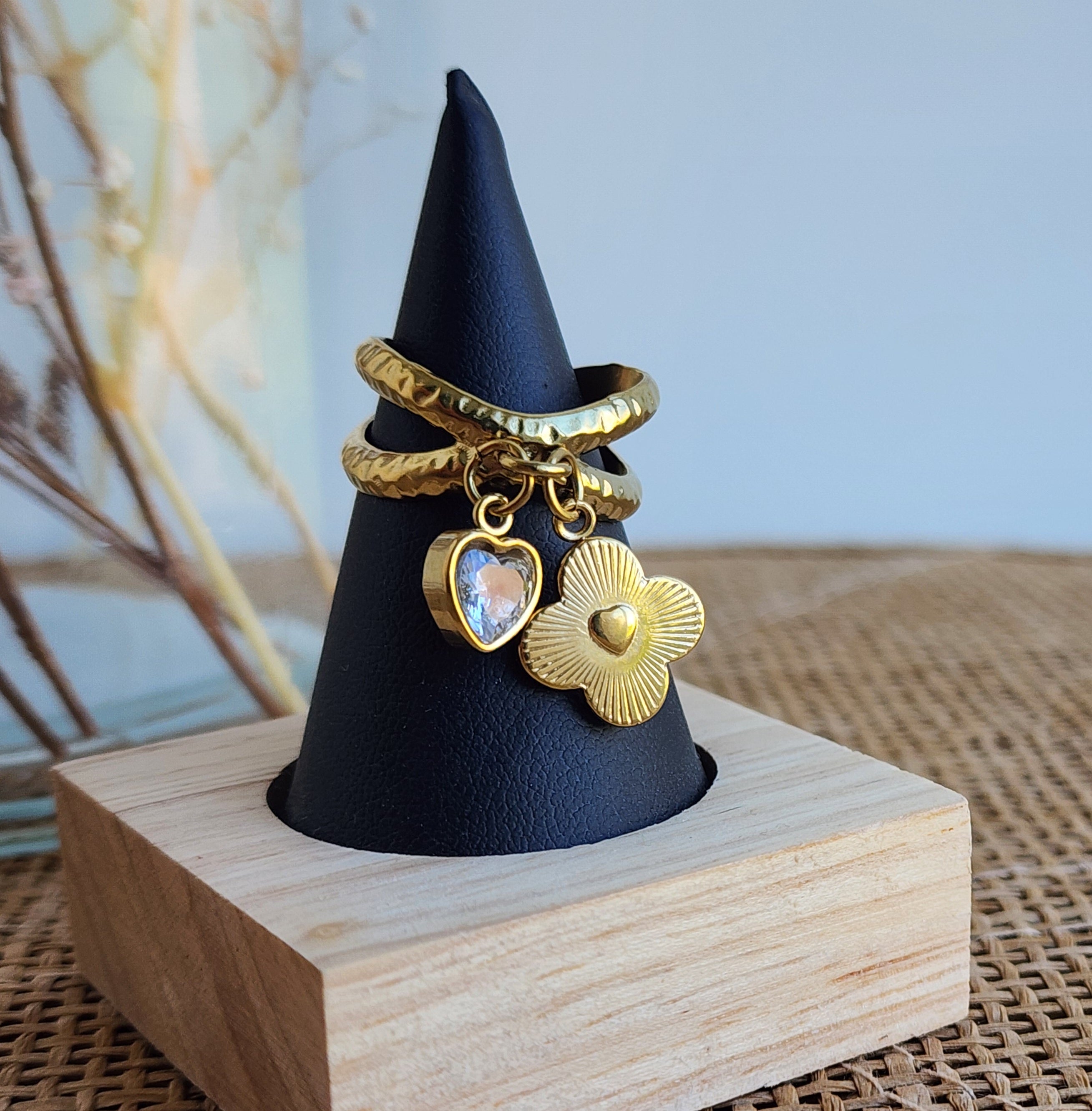 Bague ajustable breloques