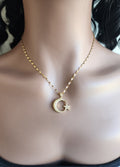Collier pendentif Lune et soleil