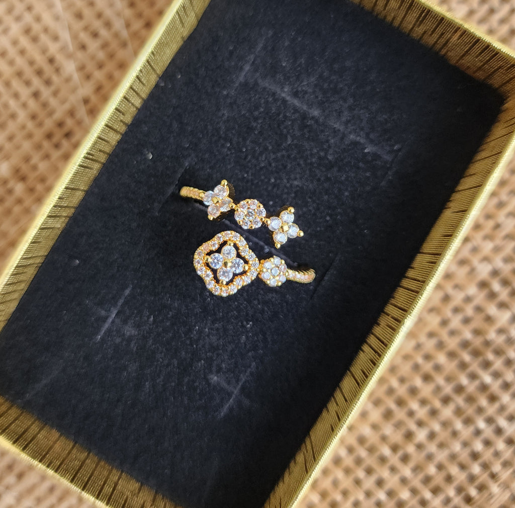 Bague ajustable strass