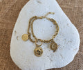 Bracelet breloques médaille