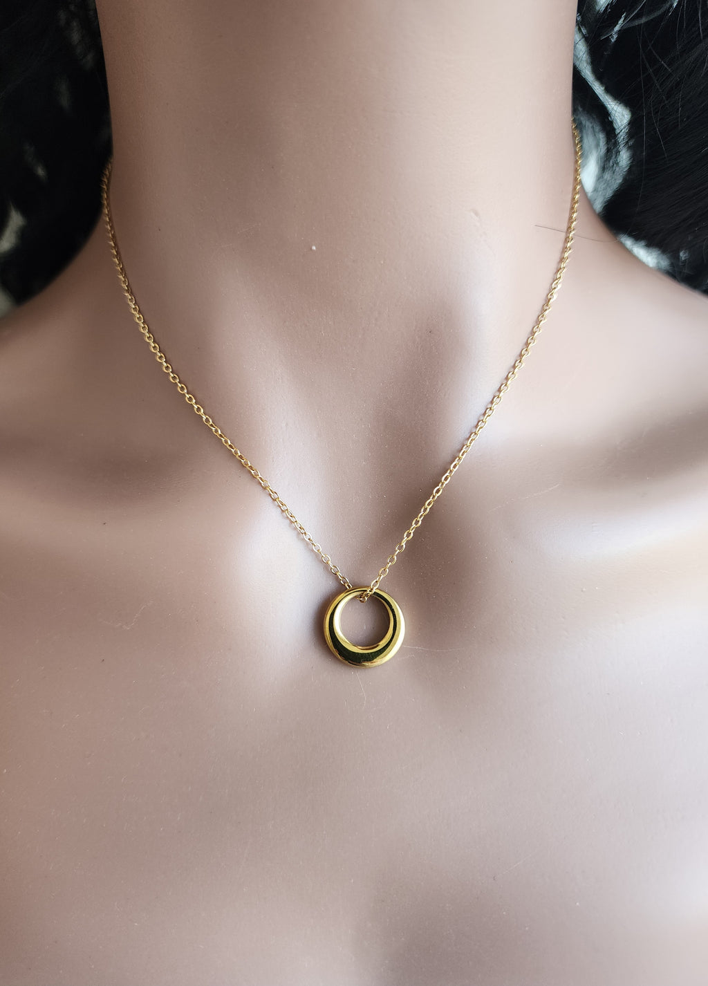 Collier pendentif anneau
