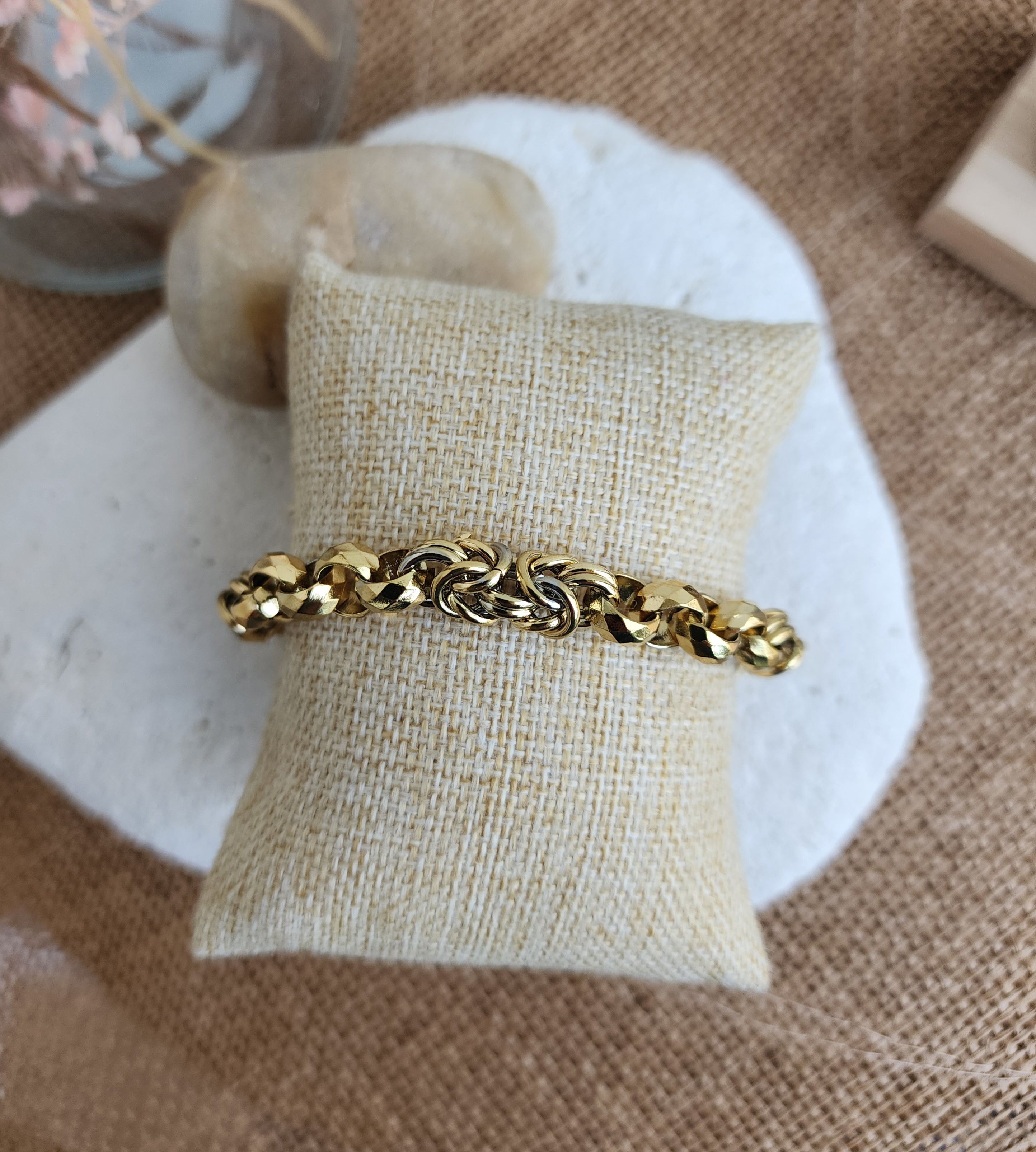 Bracelet a grosse maille