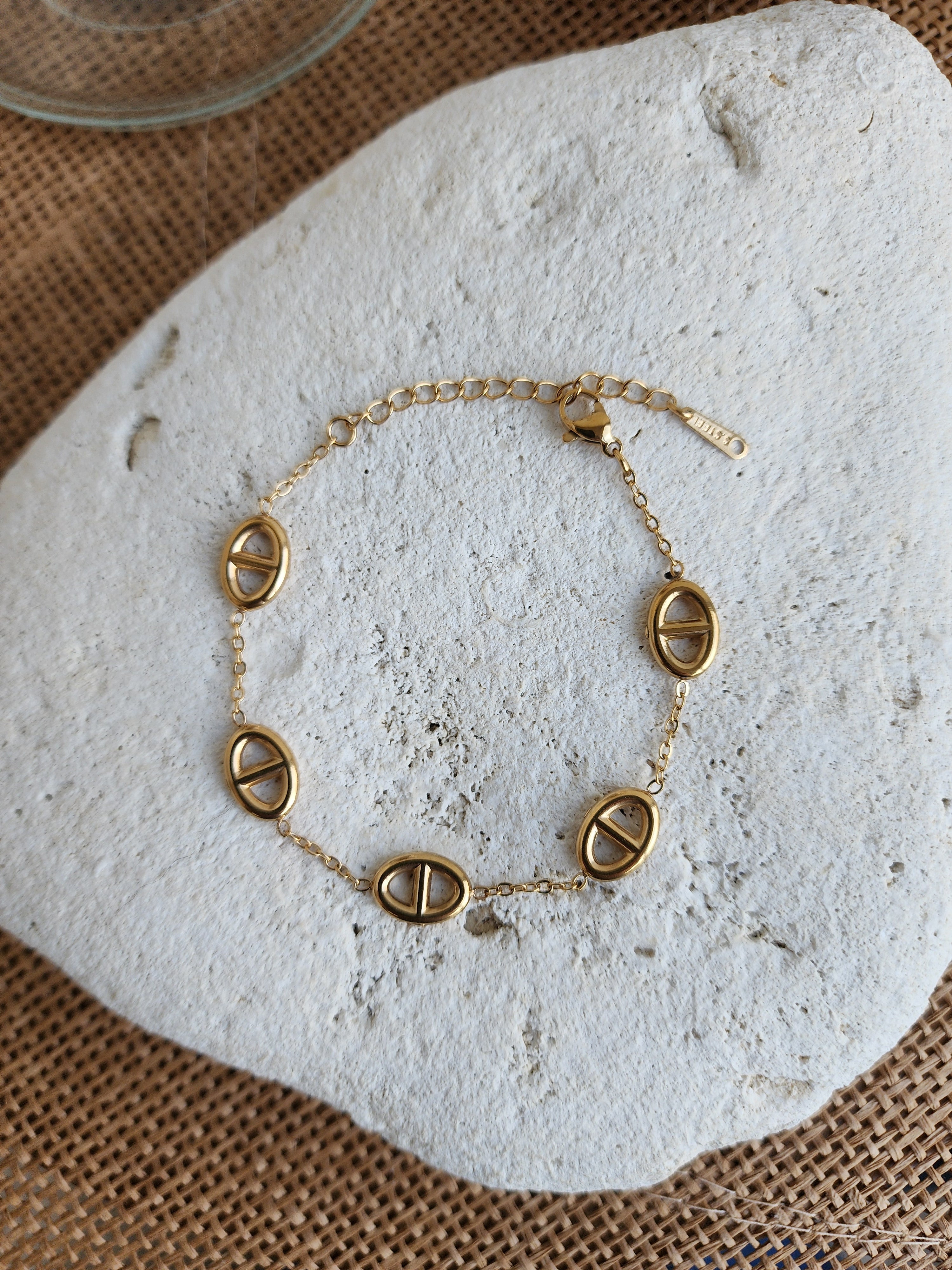Bracelet mailles marine