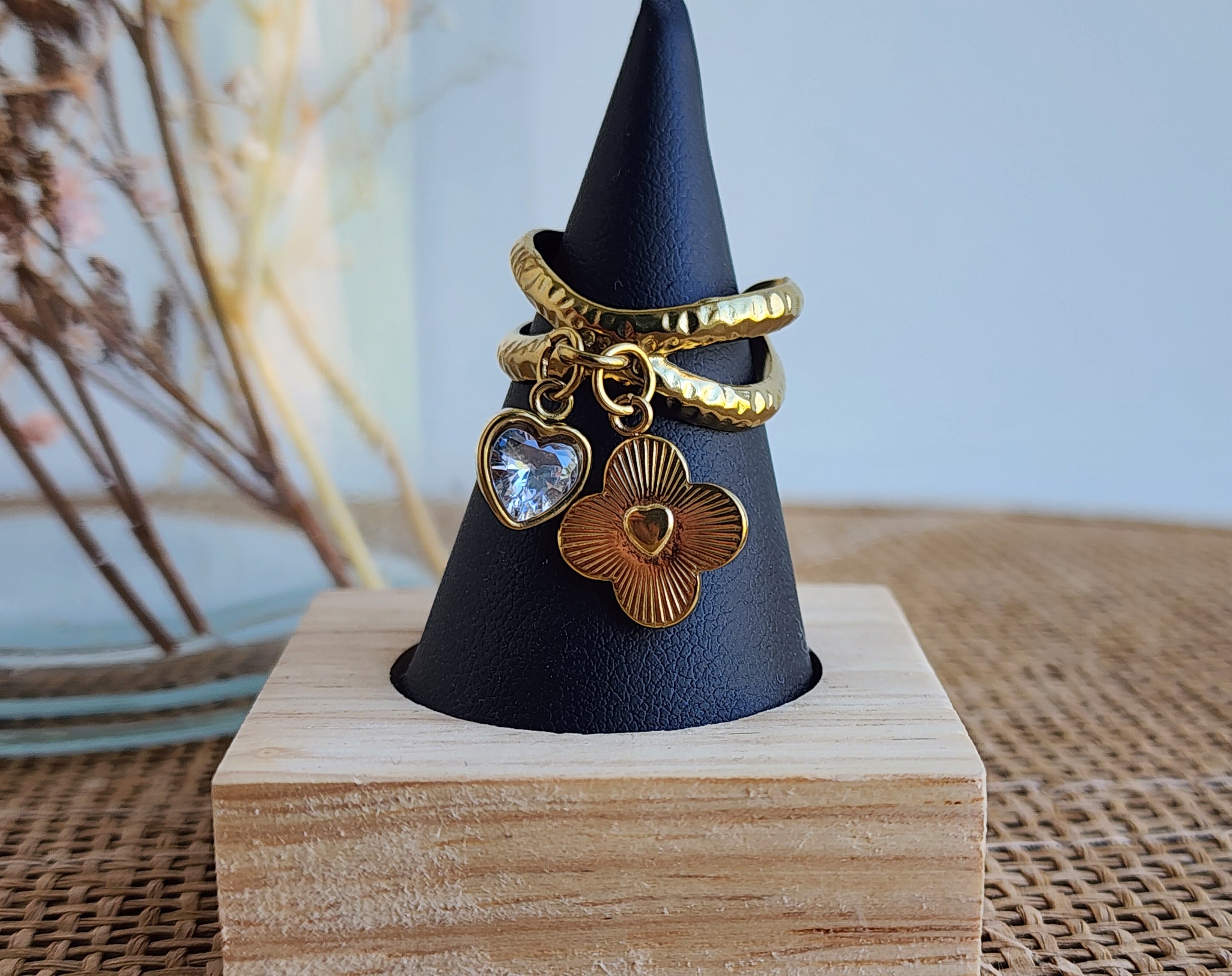 Bague ajustable breloques