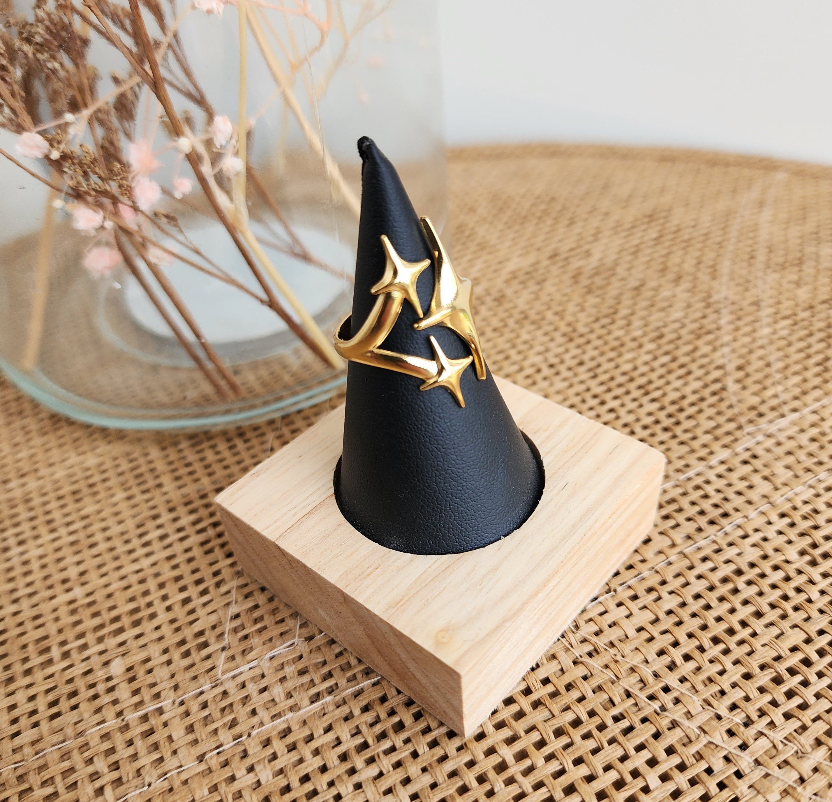 Bague ajustable étoiles