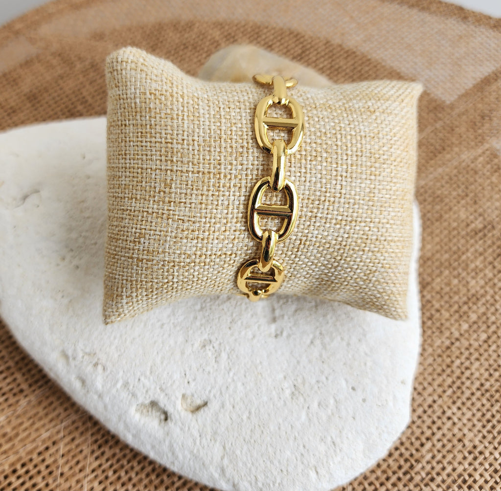 Bracelet jonc ajustable marine