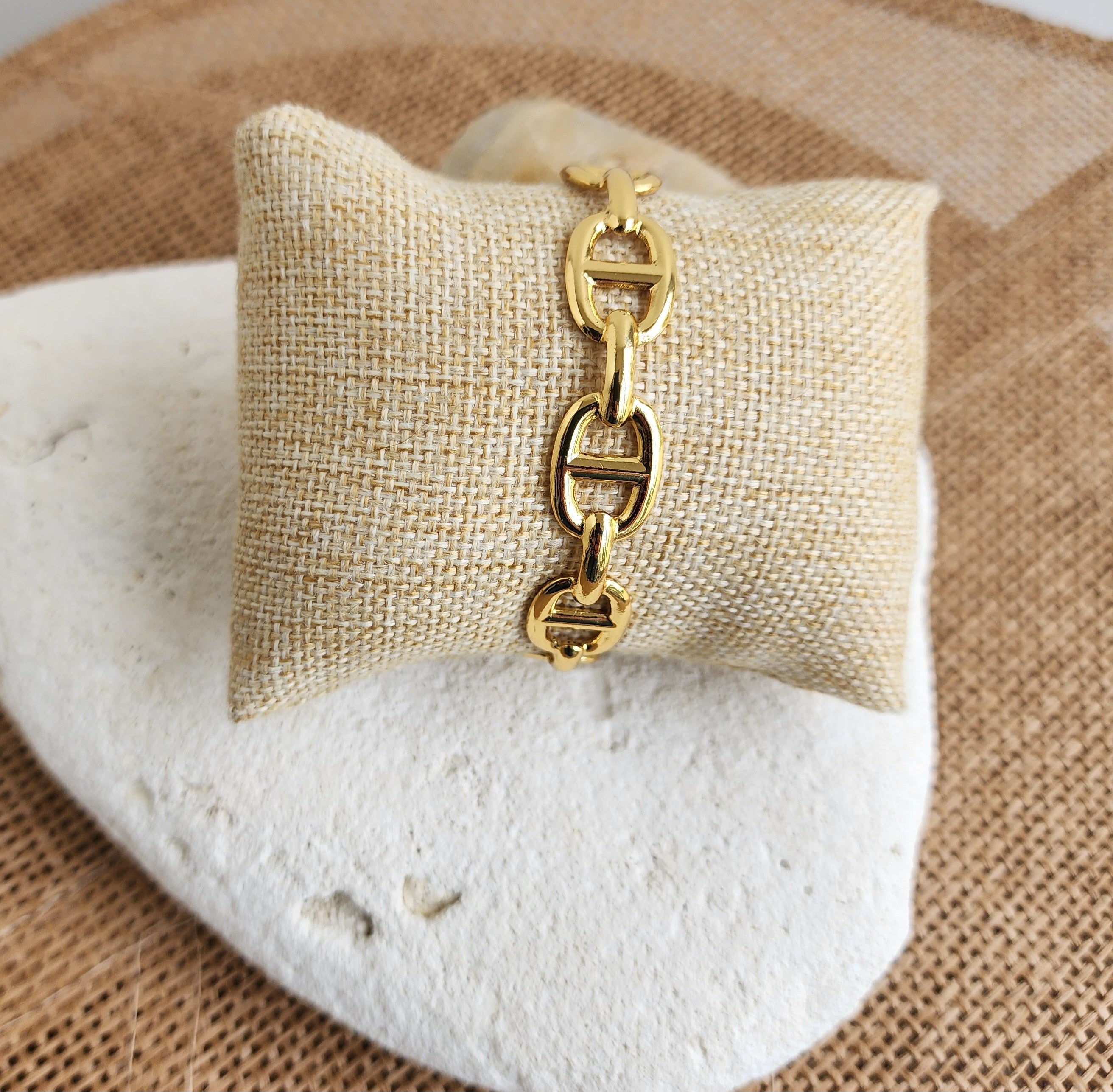 Bracelet jonc ajustable marine