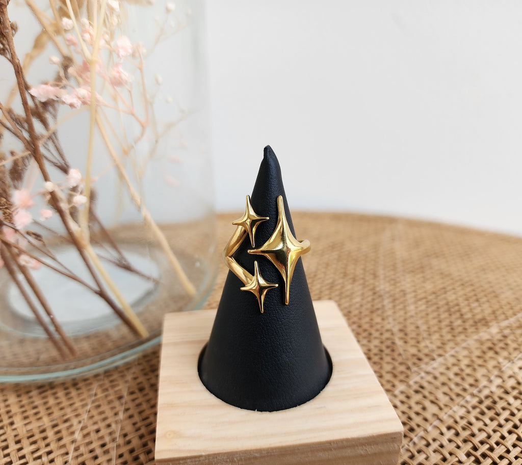 Bague ajustable étoiles