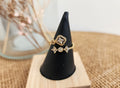 Bague ajustable strass