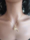 Collier pendentif cadena et clé