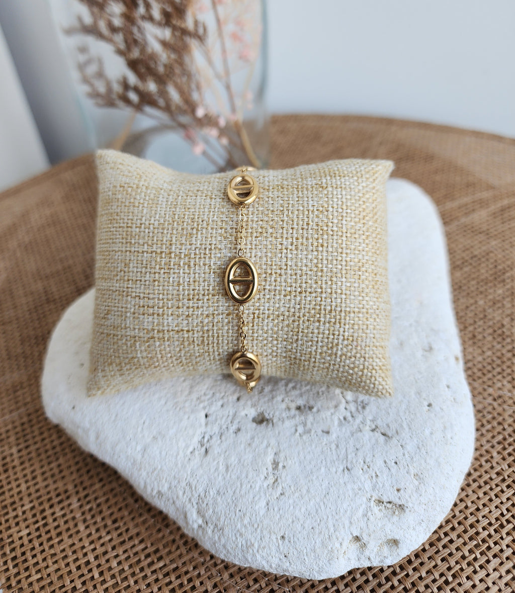 Bracelet mailles marine