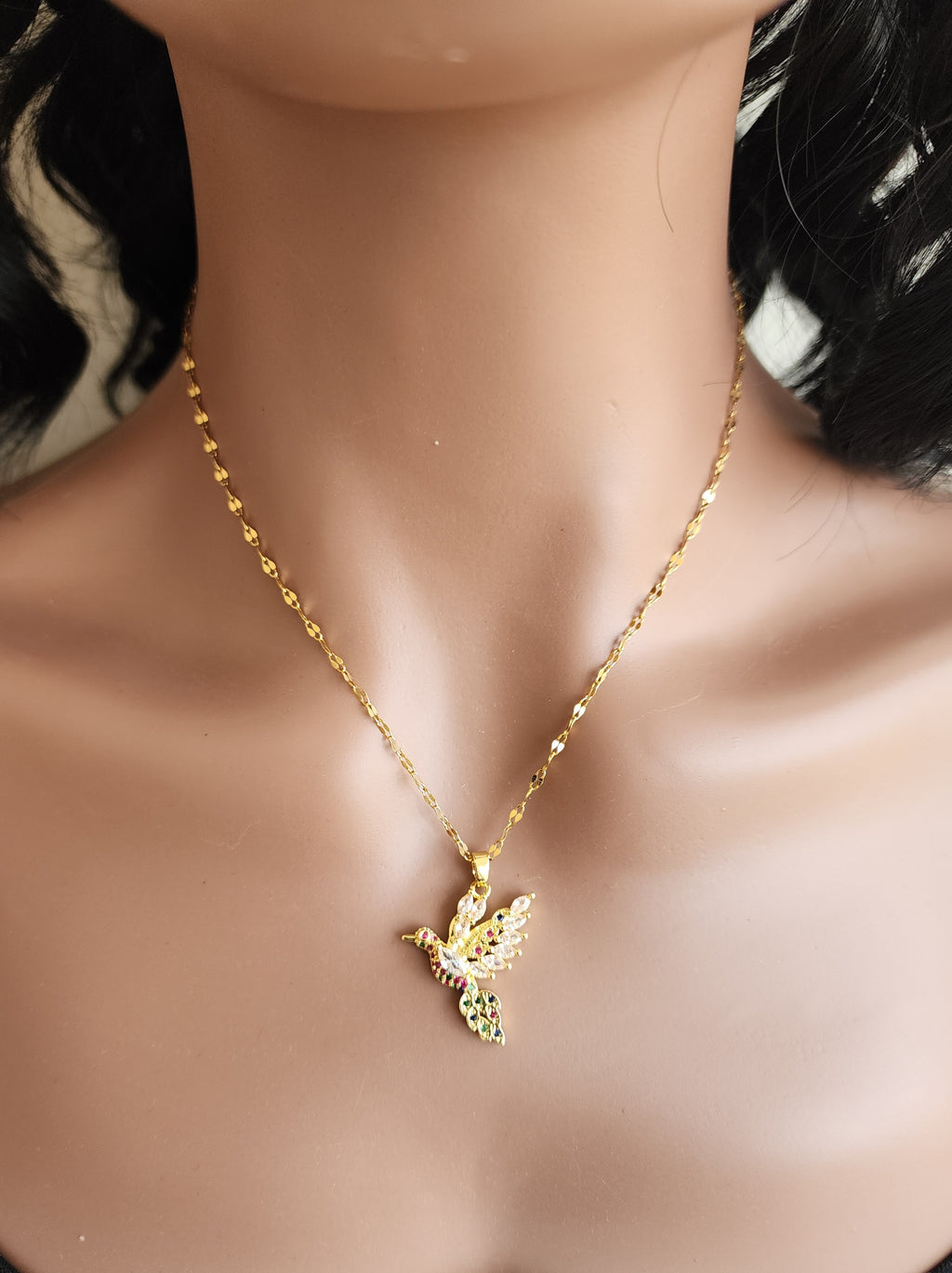 Collier pendentif colibri