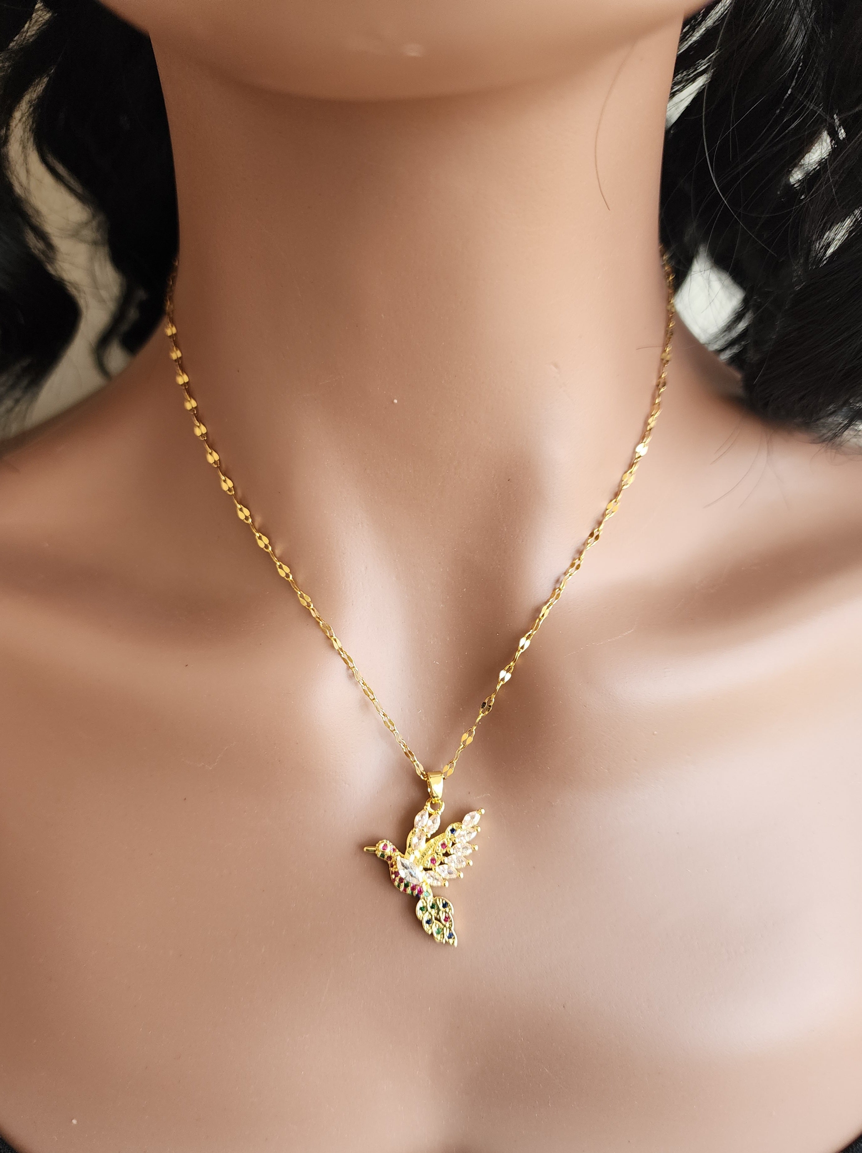 Collier pendentif colibri