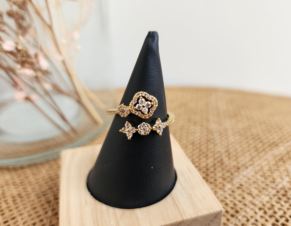 Bague ajustable strass