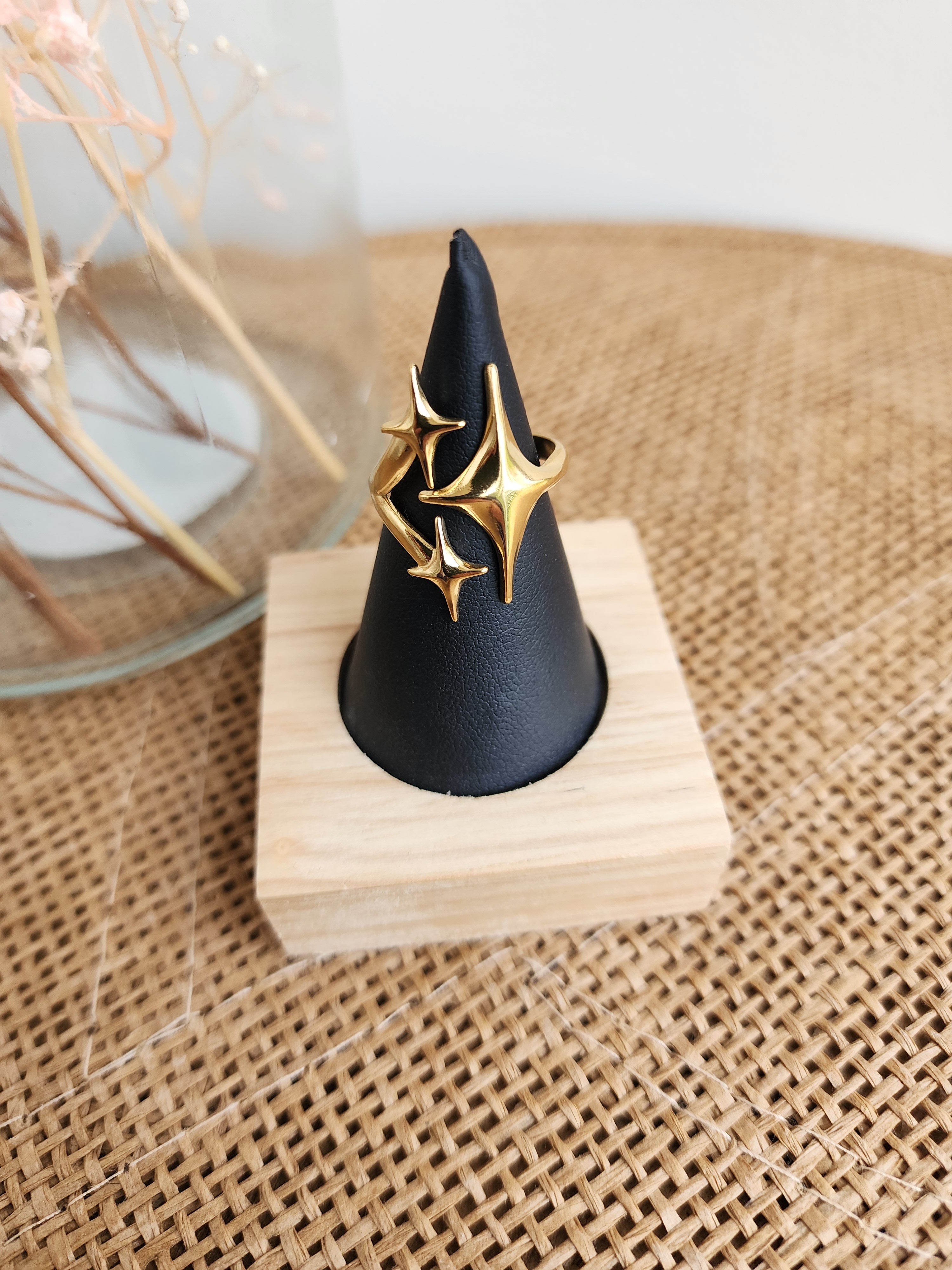 Bague ajustable étoiles