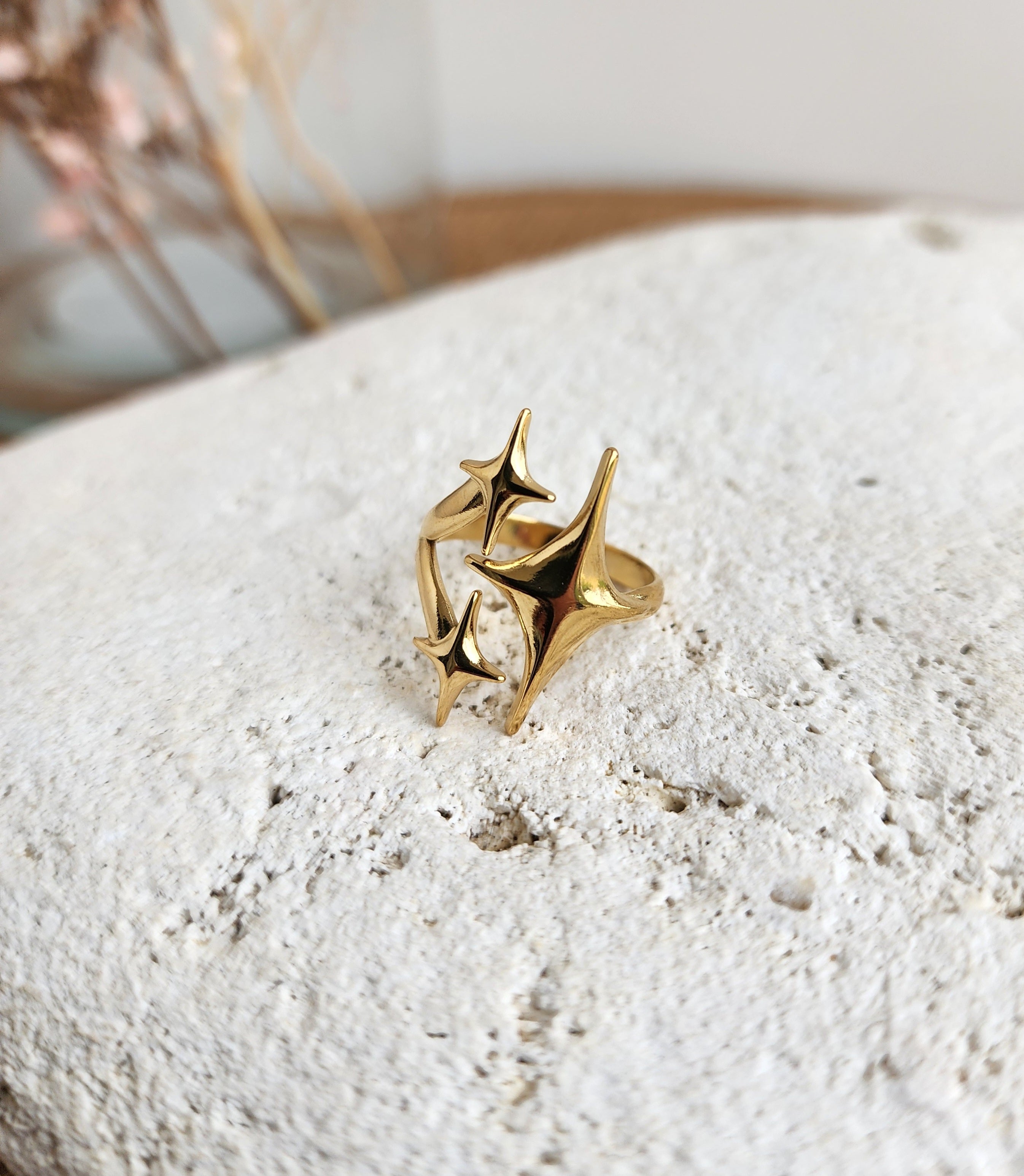 Bague ajustable étoiles
