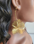 Boucles d'oreilles pendantes fleurs