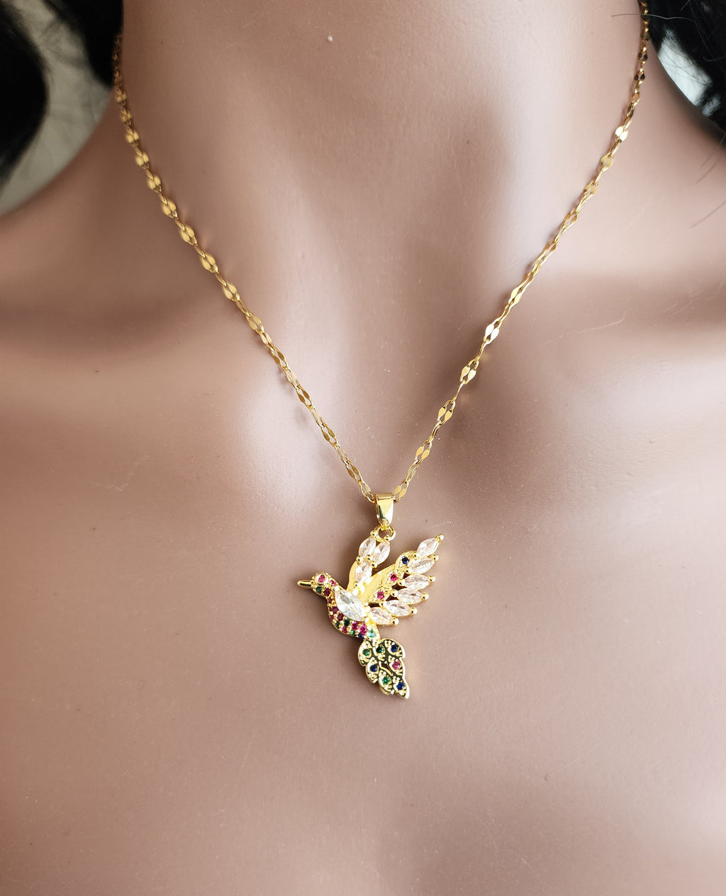 Collier pendentif colibri