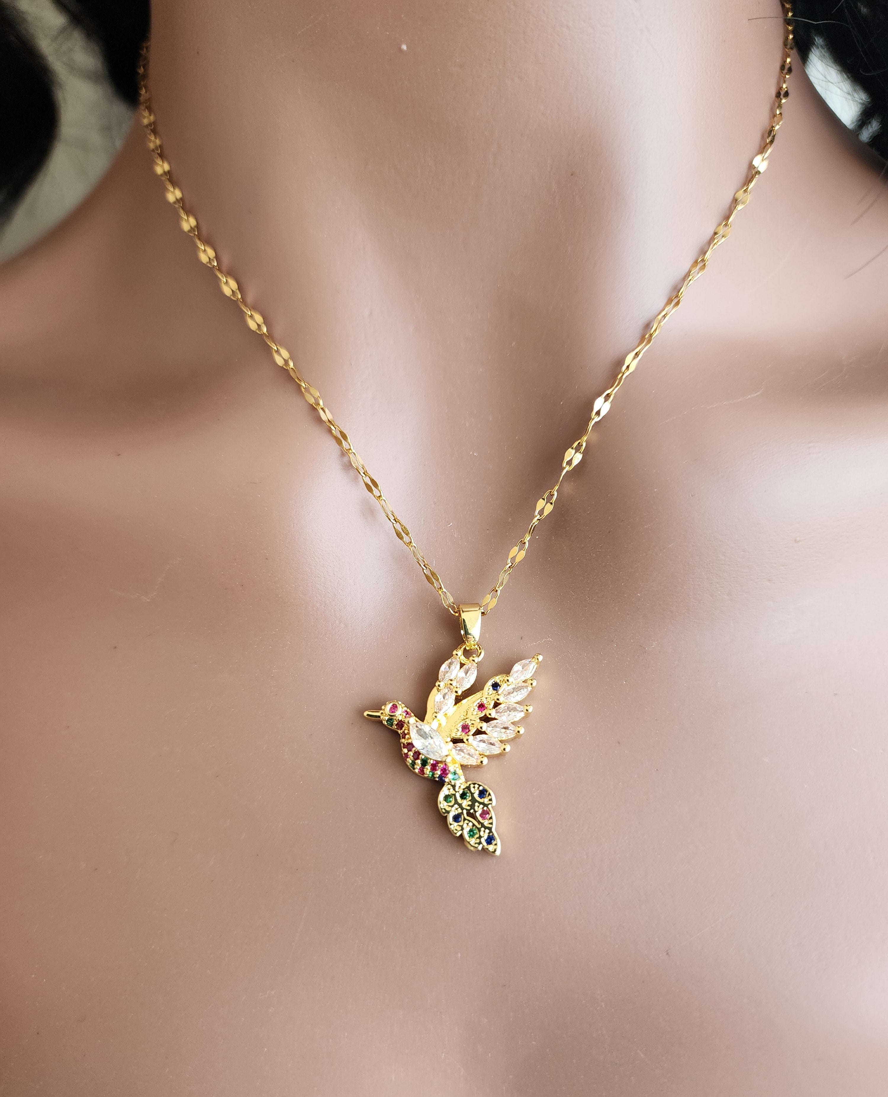 Collier pendentif colibri