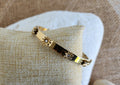 Bracelet jonc fleurs relief