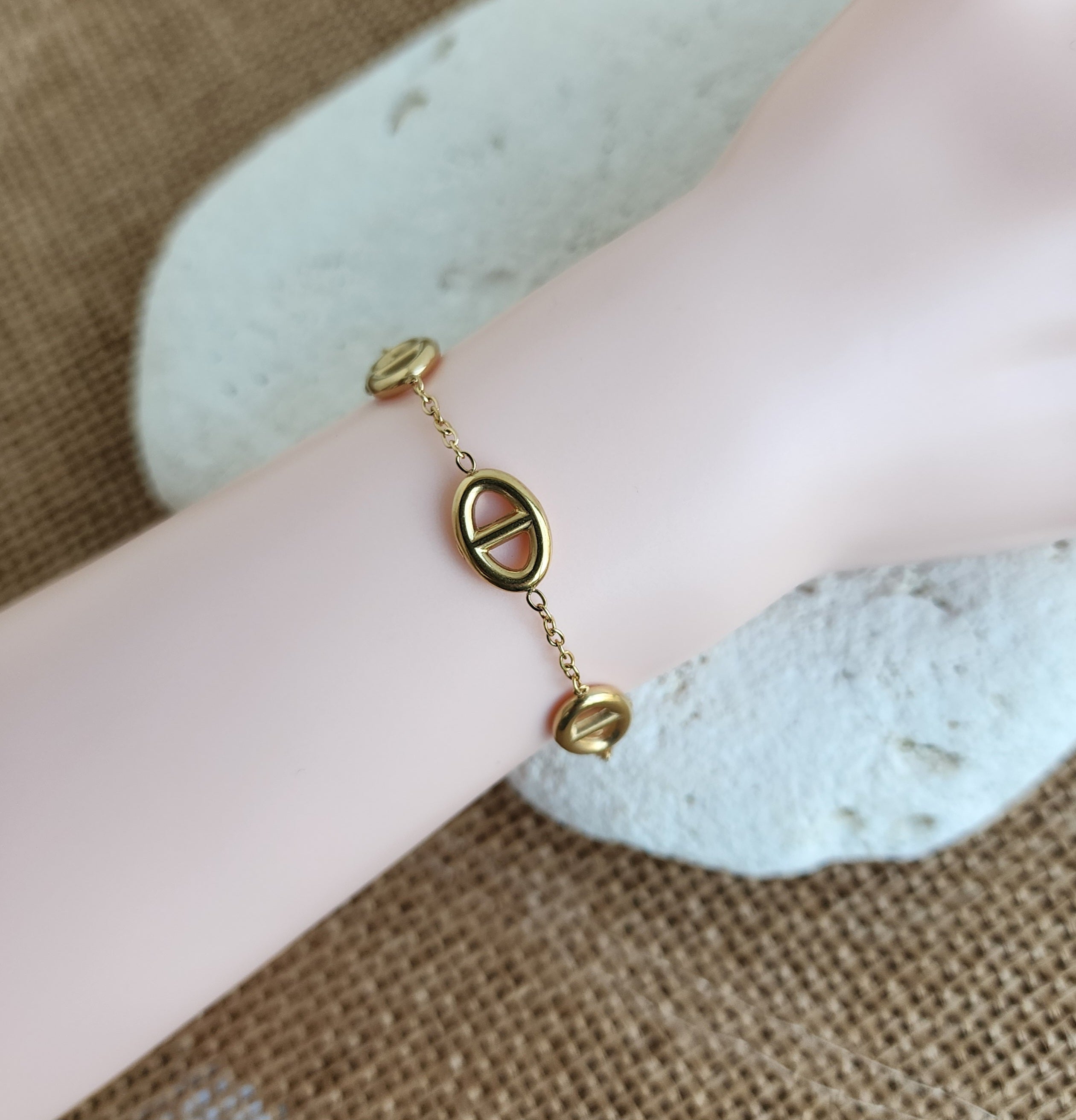 Bracelet mailles marine
