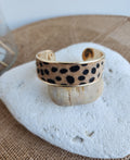 Bracelet jonc motifs léopard